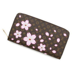 Louis Vuitton Monogram LV Zippy Wallet between Takashi Murakami